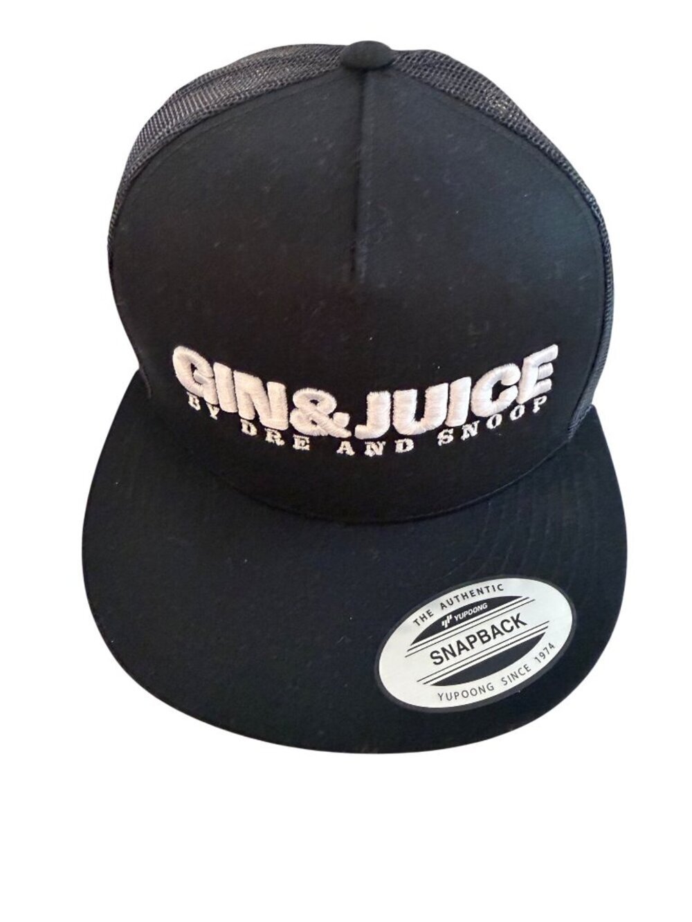 Yupoong Mens Mesh Trucker-style Snapback Hat OS Black Parental Advisory New